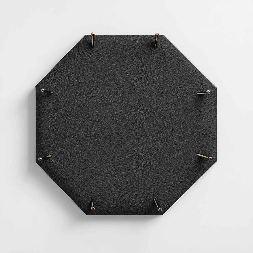 Tilto Magnetic Felt Board - Industrial Grade Hexagon Wall Tiles - Self-Adhesive Message Board for Office & Home - Sound Dampening - Charcoal Grey