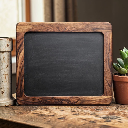 Tilto Professional Chalkboard - Solid Walnut Wood Frame - High-Density Slate Surface - Vintage Message Board for Home & Business - 12x16 Inch