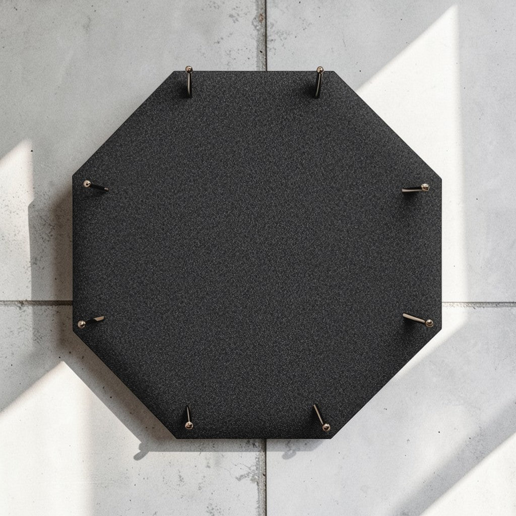 Tilto Magnetic Felt Board - Industrial Grade Hexagon Wall Tiles - Self-Adhesive Message Board for Office & Home - Sound Dampening - Charcoal Grey