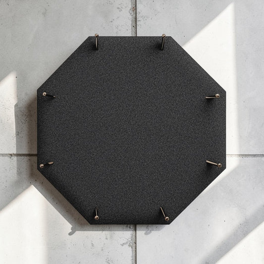 Tilto Magnetic Felt Board - Industrial Grade Hexagon Wall Tiles - Self-Adhesive Message Board for Office & Home - Sound Dampening - Charcoal Grey